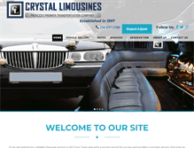 Tablet Screenshot of crystallimousines.com